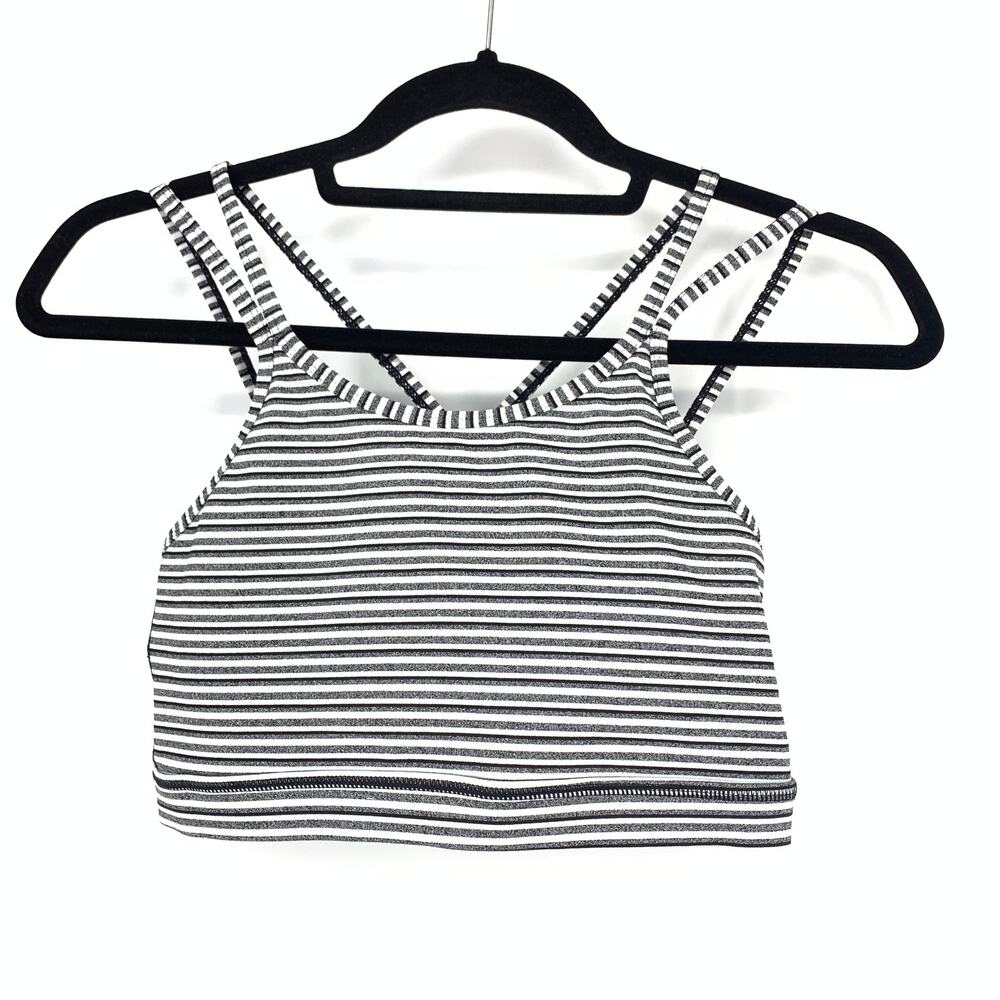 No Rest For Bridget Bralette Women's Approx Sz S Stripes Scoop Neck Multi Strap